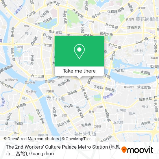 The 2nd Workers' Culture Palace Metro Station (地铁市二宫站) map