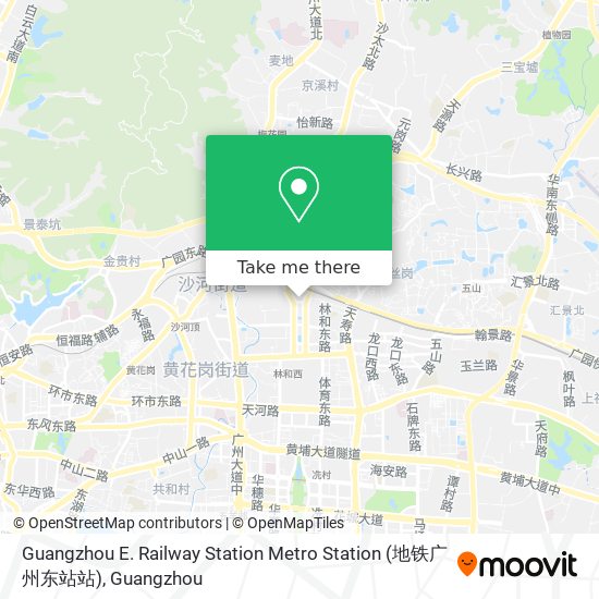 Guangzhou E. Railway Station Metro Station (地铁广州东站站) map