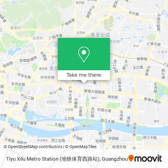 Tiyu Xilu Metro Station (地铁体育西路站) map