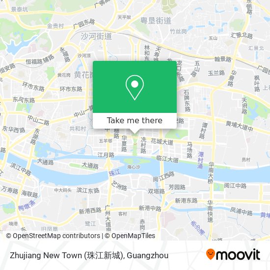 Zhujiang New Town (珠江新城) map