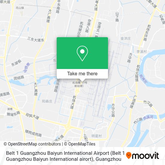 Belt 1 Guangzhou Baiyun International Airport map