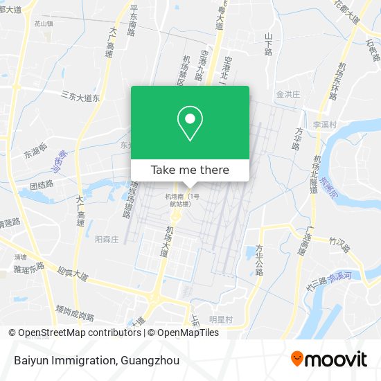 Baiyun Immigration map