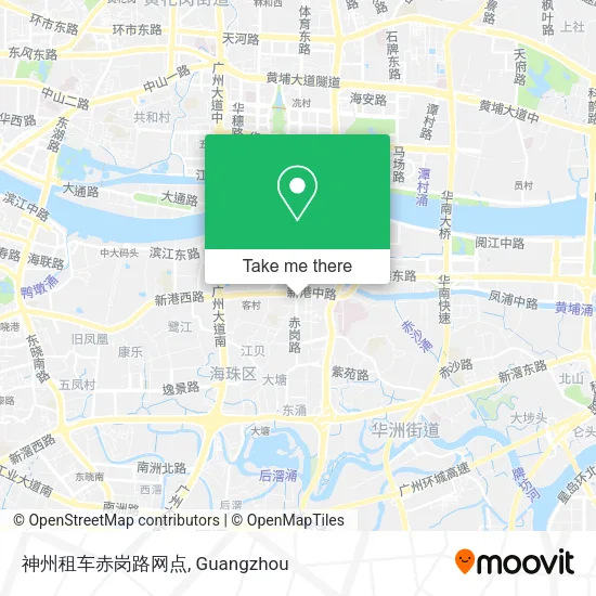 神州租车赤岗路网点 map
