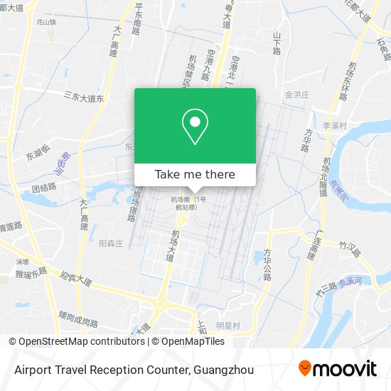 Airport Travel Reception Counter map