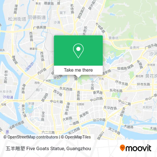 五羊雕塑  Five Goats Statue map
