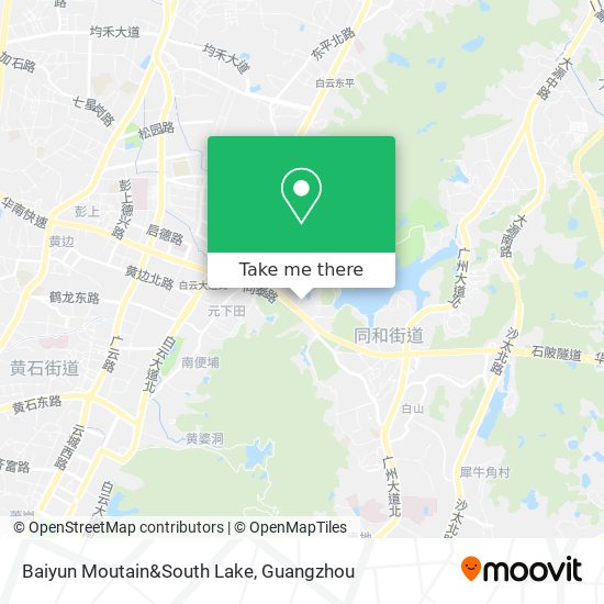 Baiyun Moutain&South Lake map