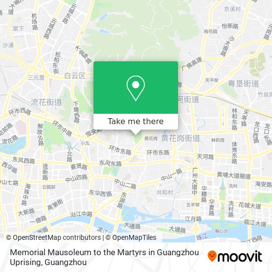 Memorial Mausoleum to the Martyrs in Guangzhou Uprising map