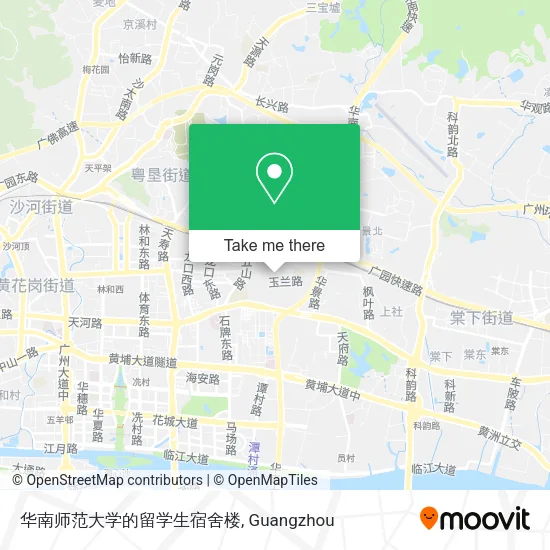 华南师范大学的留学生宿舍楼 map