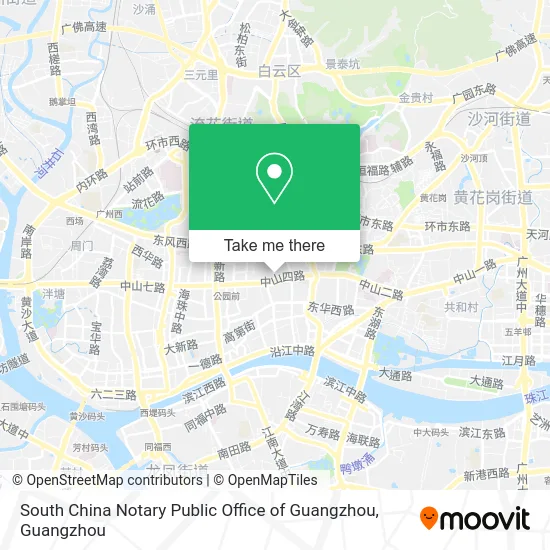South China Notary Public Office of Guangzhou map