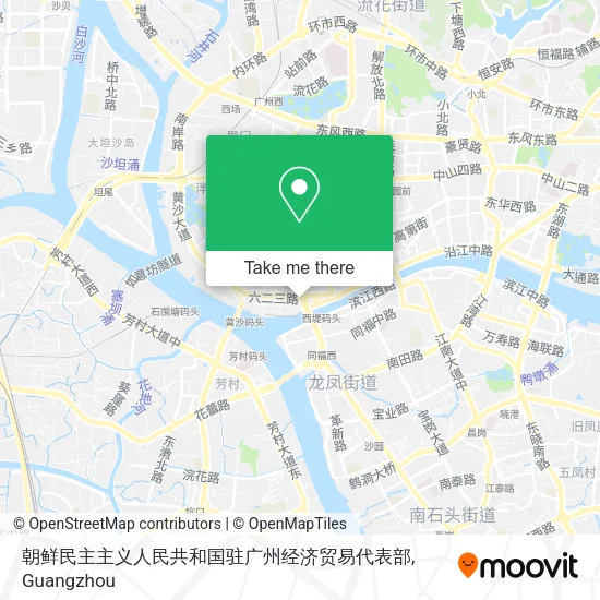 朝鲜民主主义人民共和国驻广州经济贸易代表部 map