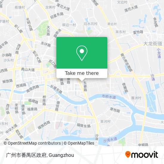 广州市番禺区政府 map