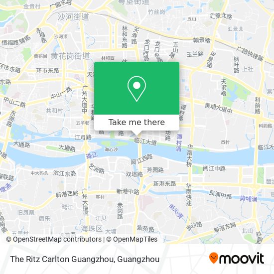 The Ritz Carlton Guangzhou map