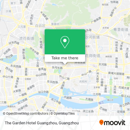 The Garden Hotel Guangzhou map