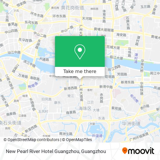 New Pearl River Hotel Guangzhou map
