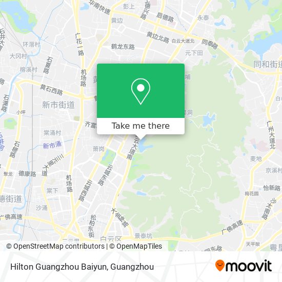 Hilton Guangzhou Baiyun map