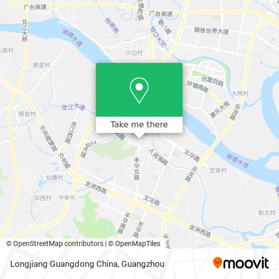 Longjiang Guangdong China map
