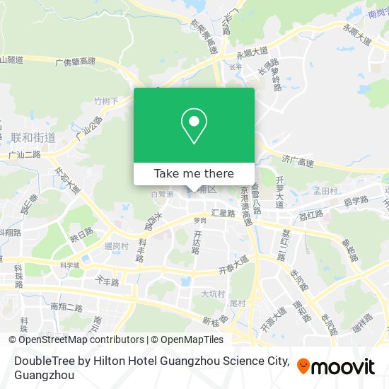 DoubleTree by Hilton Hotel Guangzhou Science City map