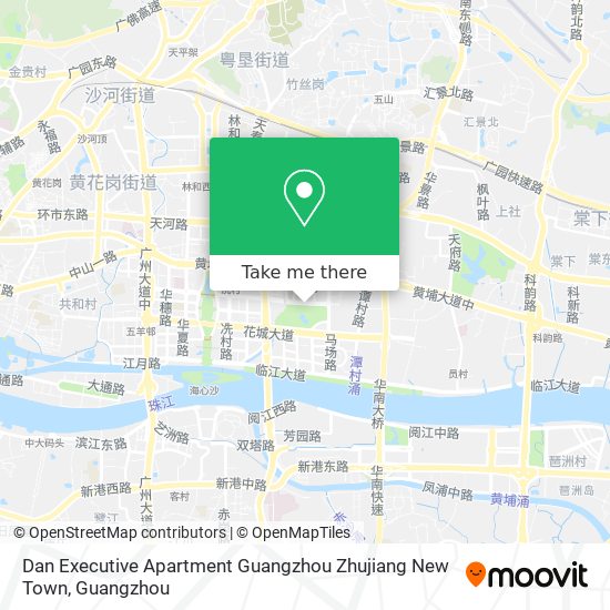 Dan Executive Apartment Guangzhou Zhujiang New Town map