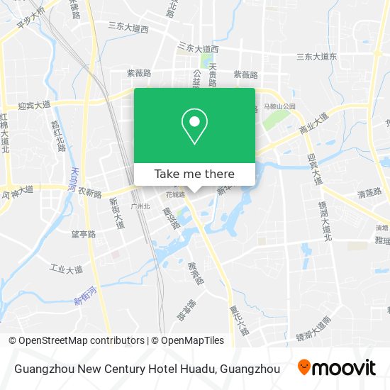 Guangzhou New Century Hotel Huadu map