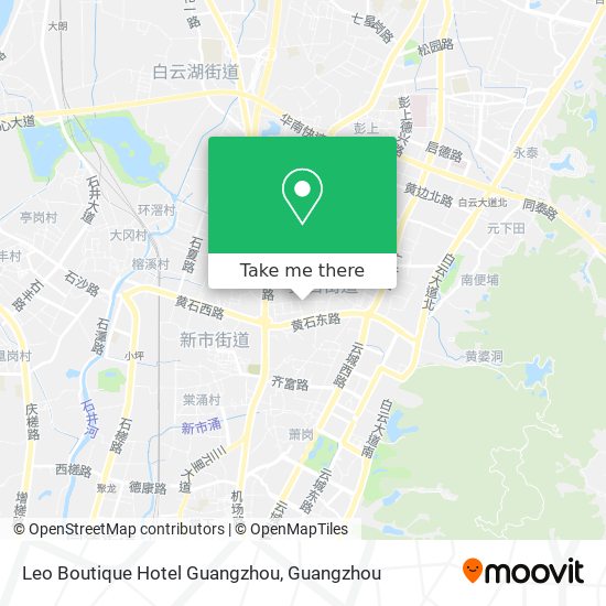 Leo Boutique Hotel Guangzhou map