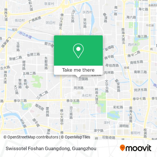 Swissotel Foshan Guangdong map
