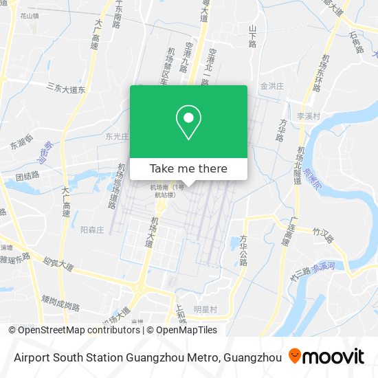 Airport South Station Guangzhou Metro map