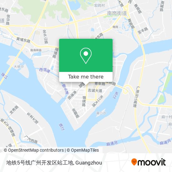 地铁5号线广州开发区站工地 map