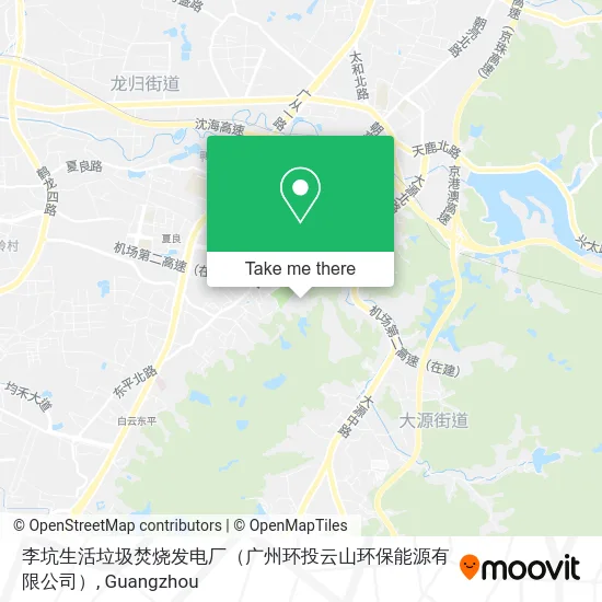 李坑生活垃圾焚烧发电厂（广州环投云山环保能源有限公司） map