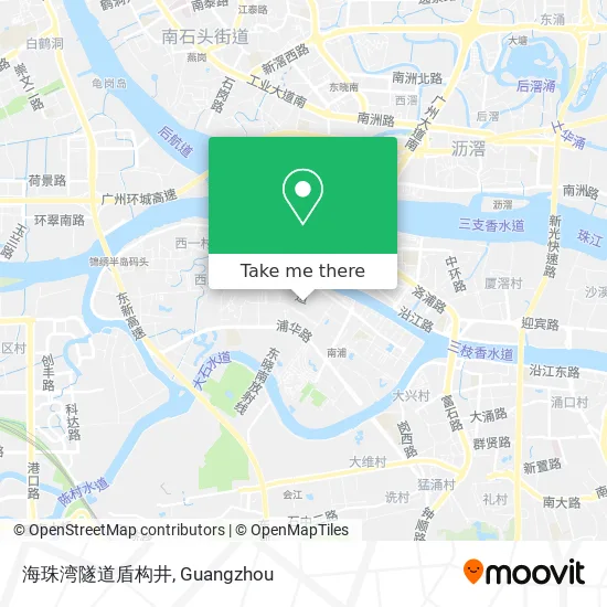 海珠湾隧道盾构井 map