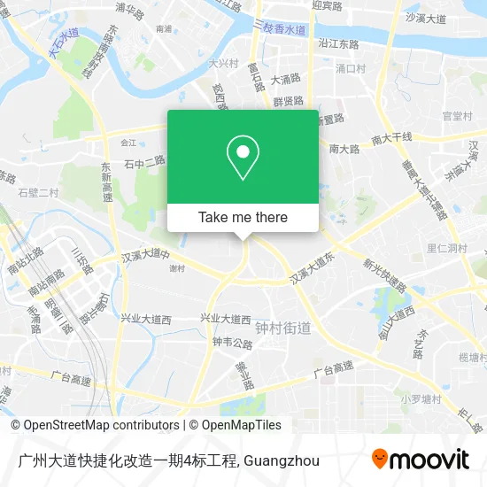广州大道快捷化改造一期4标工程 map