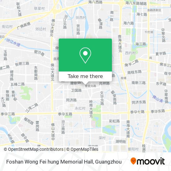 Foshan Wong Fei hung Memorial Hall map