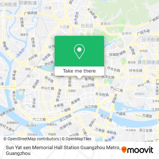Sun Yat sen Memorial Hall Station Guangzhou Metro map