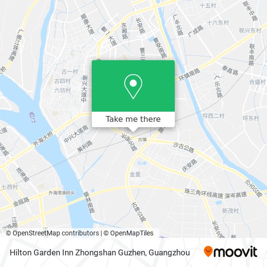 Hilton Garden Inn Zhongshan Guzhen map