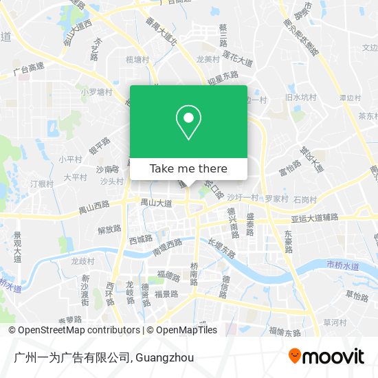 广州一为广告有限公司 map