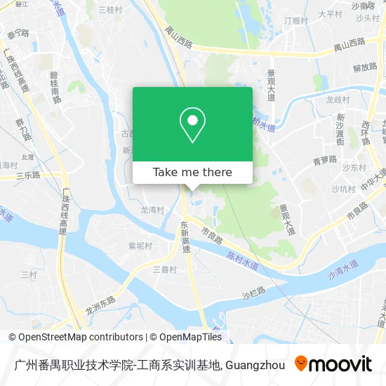 广州番禺职业技术学院-工商系实训基地 map