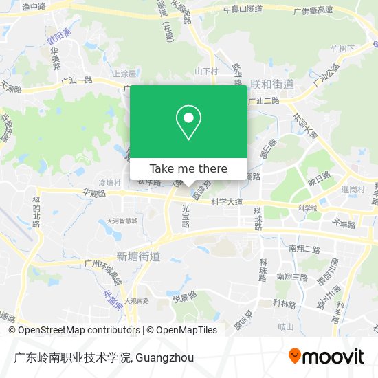 广东岭南职业技术学院 map