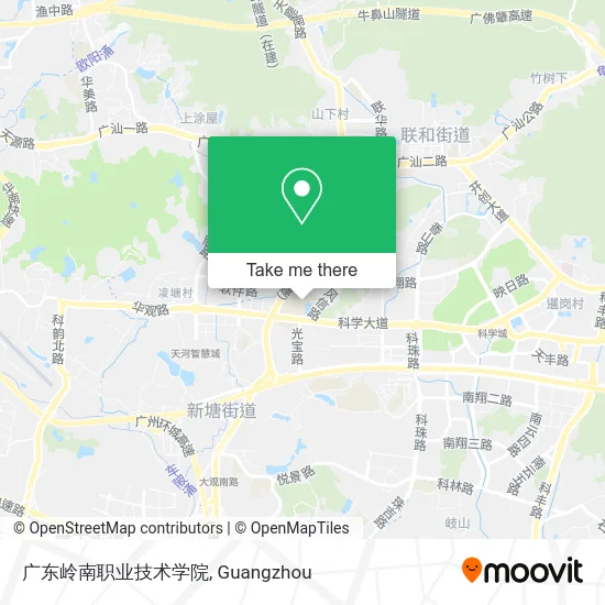 广东岭南职业技术学院 map
