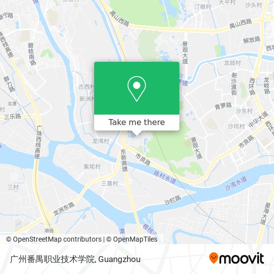 广州番禺职业技术学院 map