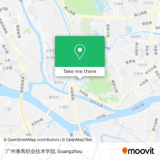 广州番禺职业技术学院 map