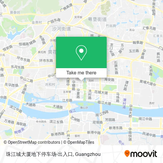 珠江城大厦地下停车场-出入口 map
