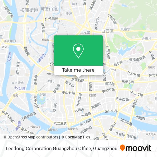 Leedong Corporation Guangzhou Office map