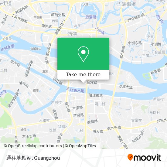 通往地铁站 map