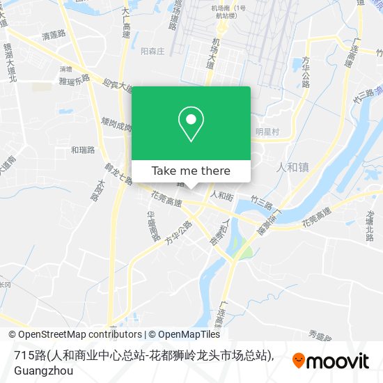 715路(人和商业中心总站-花都狮岭龙头市场总站) map