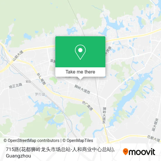 715路(花都狮岭龙头市场总站-人和商业中心总站) map