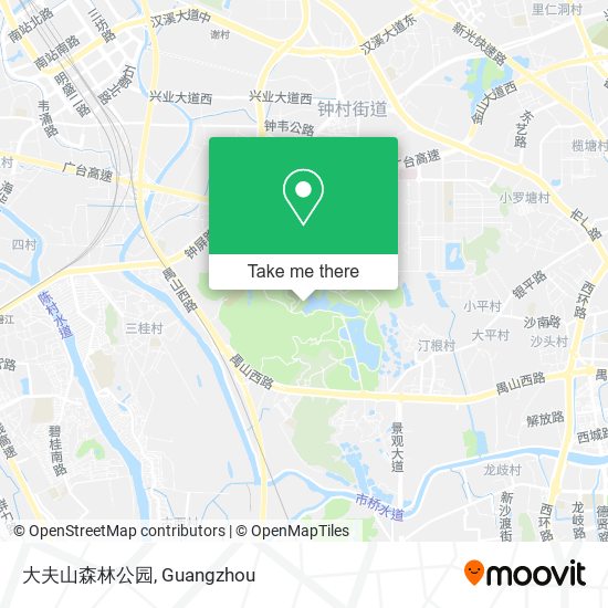 大夫山森林公园 map