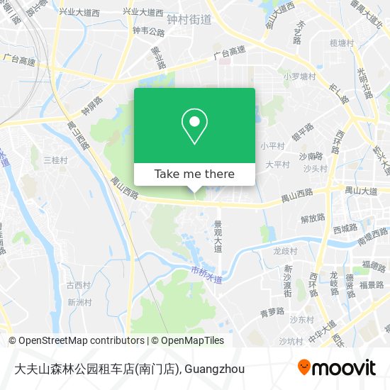 大夫山森林公园租车店(南门店) map