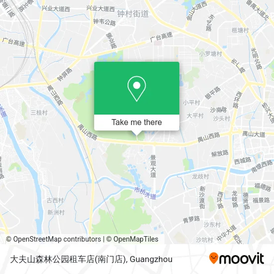 大夫山森林公园租车店(南门店) map