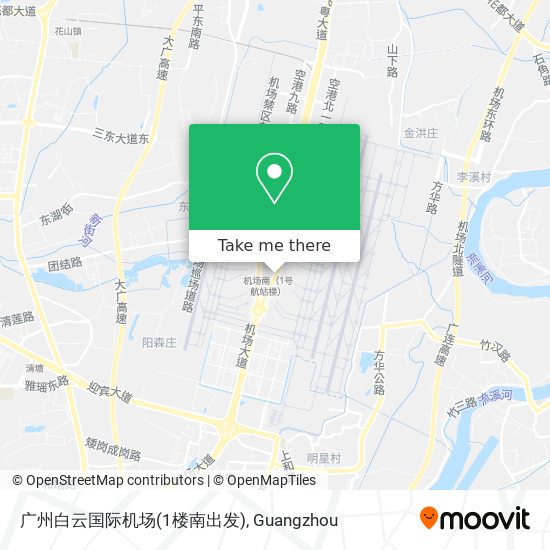 广州白云国际机场(1楼南出发) map