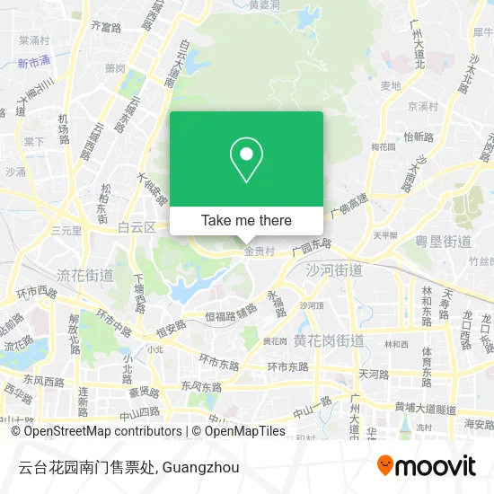 云台花园南门售票处 map