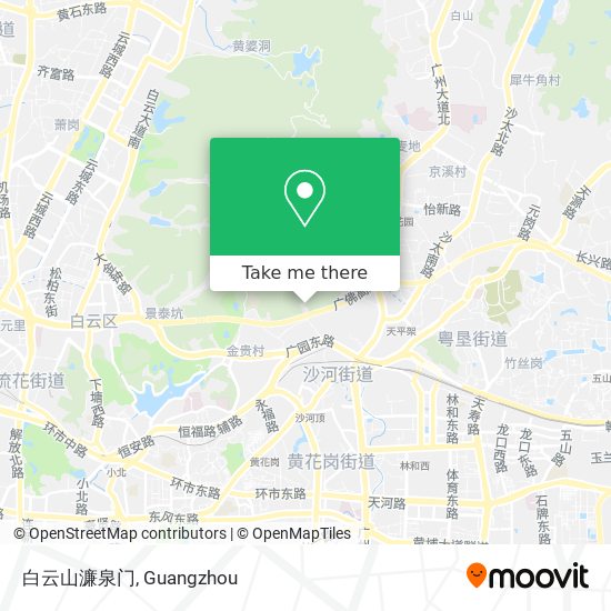 白云山濂泉门 map